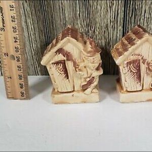 Vintage Lugenes Japan Outhouse Salt and Pepper Shaker Set Hillbilly Mountain